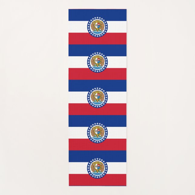 Patriotic Yoga Mats with flag of Missouri (Front)