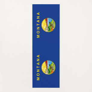Patriotic Yoga Mats with flag of Montana