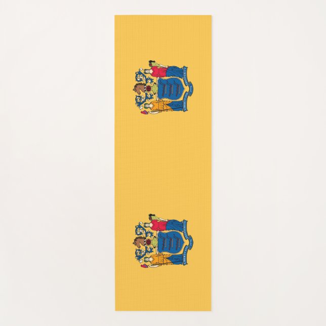 Patriotic Yoga Mats with flag of New Jersey (Front)