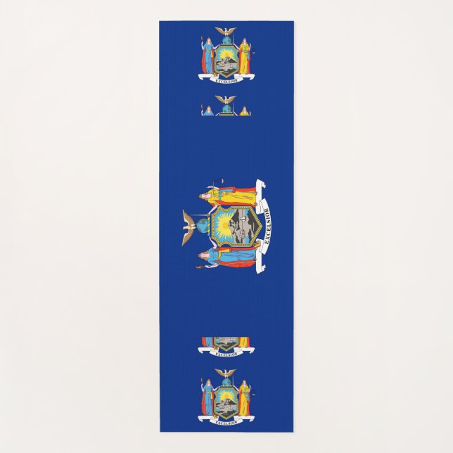 Patriotic Yoga Mats with flag of New York, USA (Front)