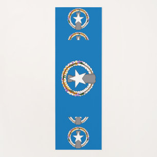 Patriotic Yoga Mats with flag of Northern Mariana