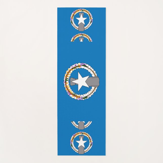 Patriotic Yoga Mats with flag of Northern Mariana (Front)