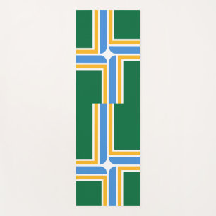 Patriotic Yoga Mats with flag of Portland, USA