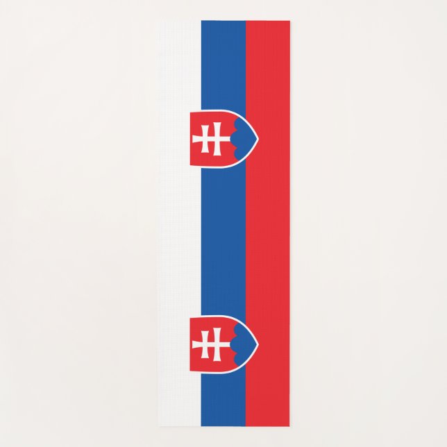 Patriotic Yoga Mats with flag of Slovakia (Front)