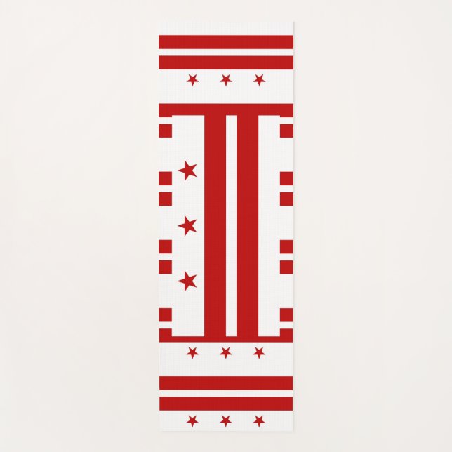 Patriotic Yoga Mats with flag of Washington DC (Front)