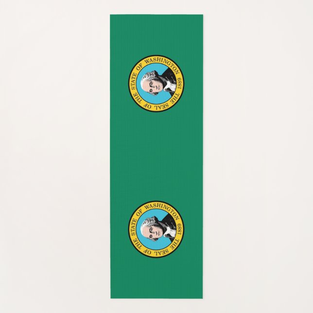 Patriotic Yoga Mats with flag of Washington, USA (Front)