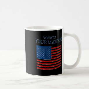 Patriotic Your Vote S American Flag Design Sticker Coffee Mug