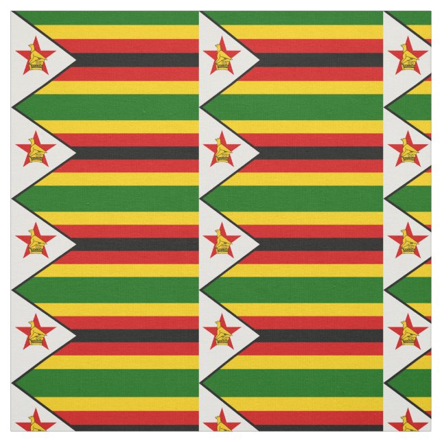 Patriotic Zimbabwe Flag Fabric (Swatch)