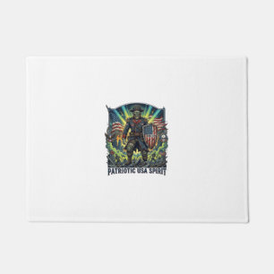 Patriotic Zombie Patriot General Zombie Apocalypse Doormat