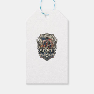 Patriotic Zombie Patriot General Zombie Apocalypse Gift Tags