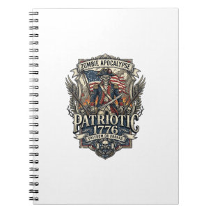 Patriotic Zombie Patriot General Zombie Apocalypse Notebook