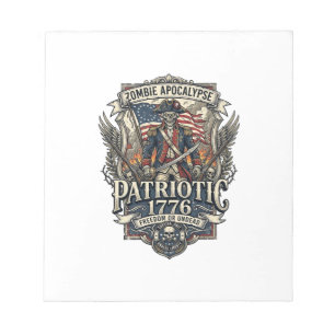 Patriotic Zombie Patriot General Zombie Apocalypse Notepad