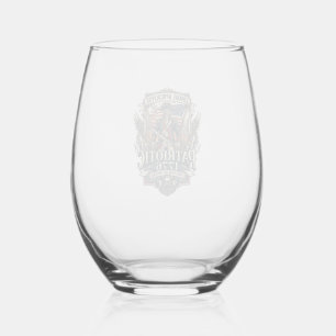 Patriotic Zombie Patriot General Zombie Apocalypse Stemless Wine Glass