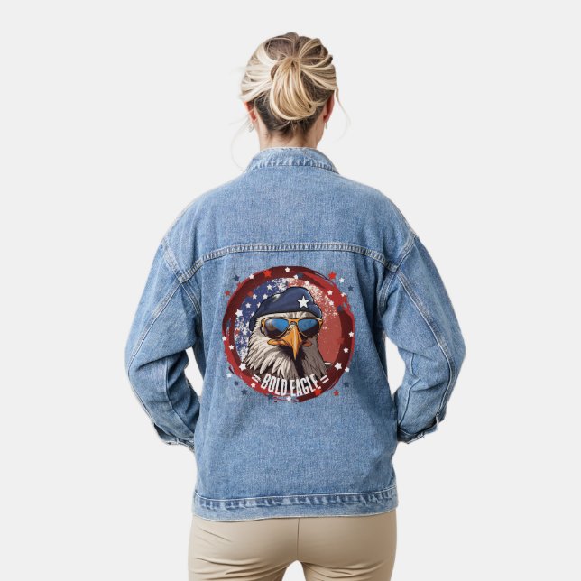 Patriotique Aigle Beret Denim Jacket (Modèle)