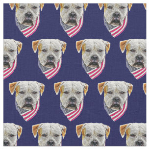 Patriotique américain bulldog artisanat tissu de c