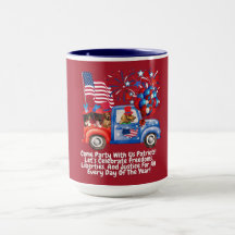 Patriotique Américain Dachshunds Coffee Mug