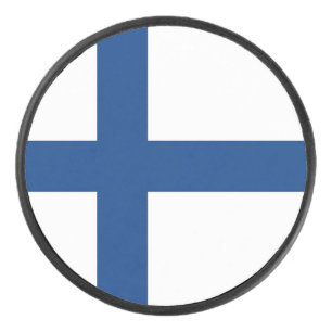 Patriotique de hockey avec drapeau de la Finlande