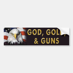 Patriotique "Dieu, Or, Armes" autocollant pare-cho