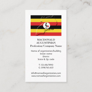 Patriotique DRAG OUGANDA Carte de visite photo