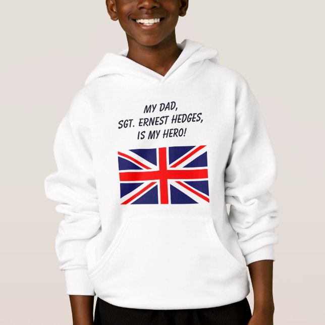 Patriotique éditable Union Jack Hero Papa (Devant)