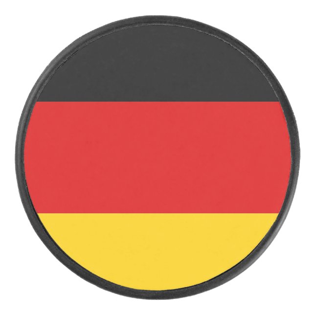 Patriotique hockeyeur avec drapeau d'Allemagne (Devant)