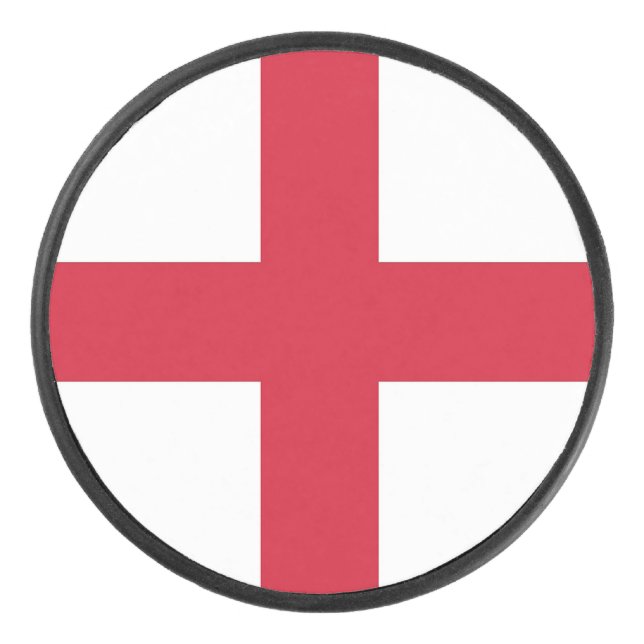 Patriotique hockeyeur avec drapeau d'Angleterre (Devant)