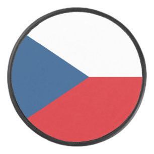 Patriotique hockeyeur avec drapeau de Czechia