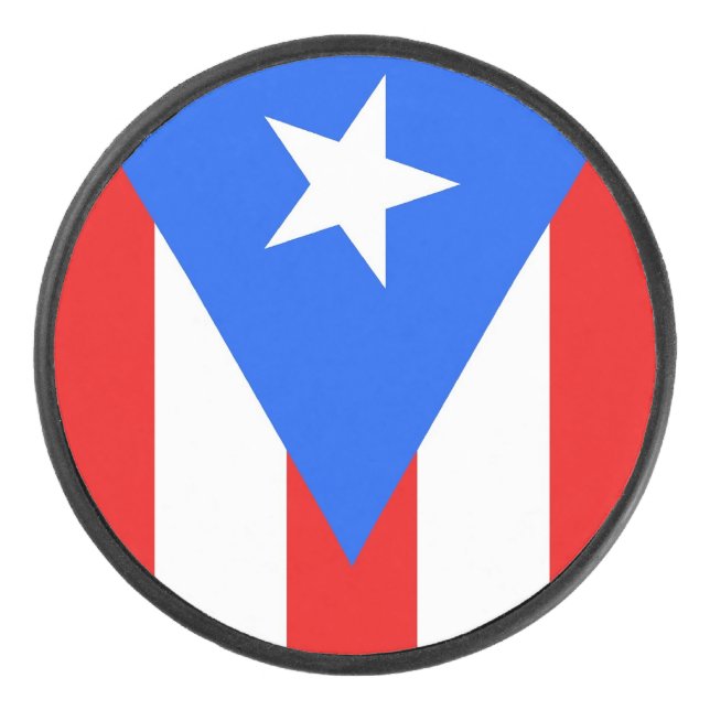 Patriotique hockeyeur avec drapeau de Porto Rico (Devant)