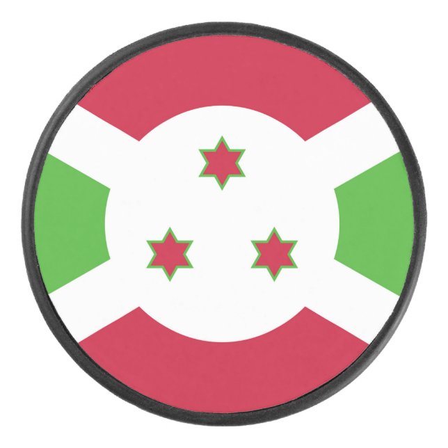 Patriotique hockeyeur avec drapeau du Burundi (Devant)