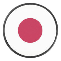 Patriotique hockeyeur avec drapeau du Japon
