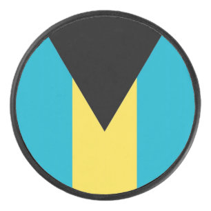 Patriotique hockeyeuse avec drapeau des Bahamas