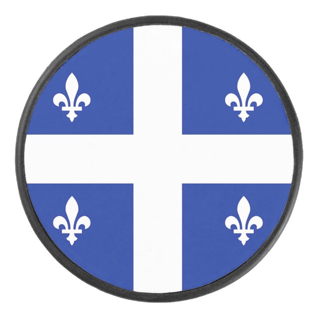 Patriotique hockeyeuse avec drapeau du Québec (Devant)