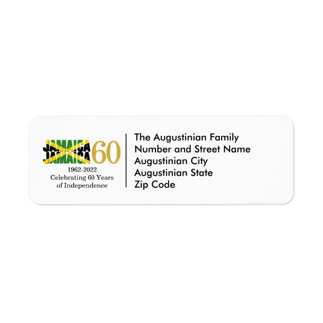 Patriotique JAMAICA 60e année d'indépendance Adres (Devant)