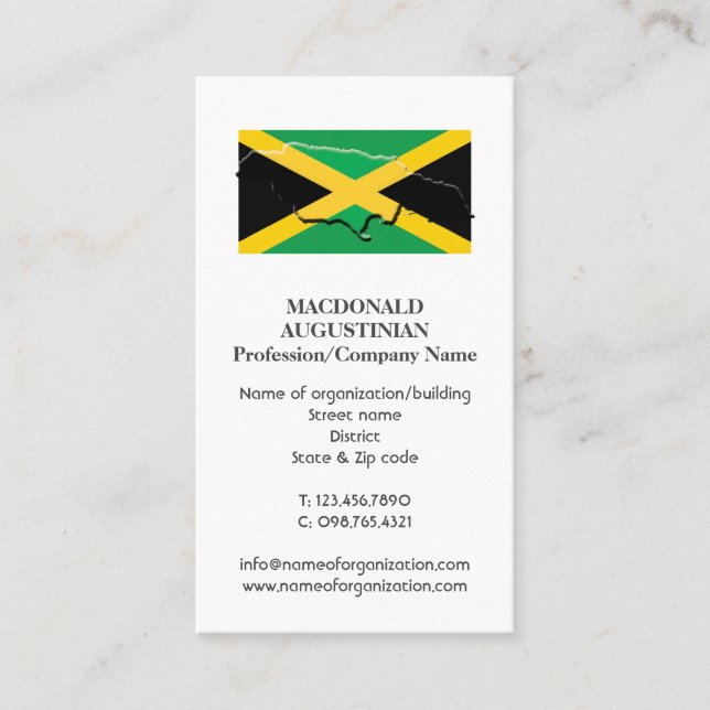 Patriotique | JAMAICA FLAG | Carte de visite photo (Devant)