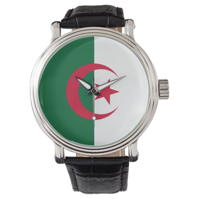 Patriotique, montre spéciale avec Drapeau d'Algéri (devant)