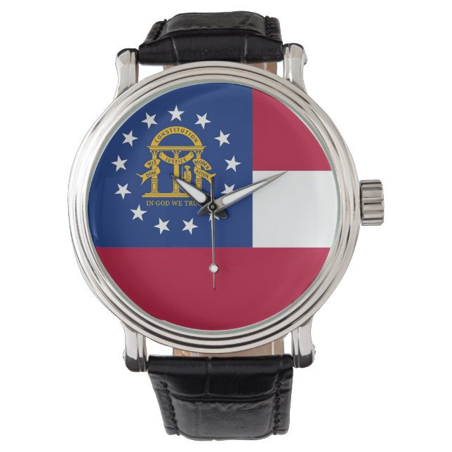 Patriotique, montre spéciale avec Drapeau de Géorg (devant)