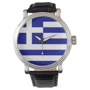 Patriotique, montre spéciale avec Drapeau de Grèce