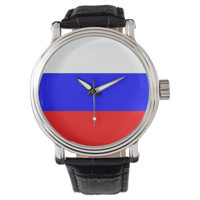 Patriotique, montre spéciale avec Drapeau de la Ru (devant)