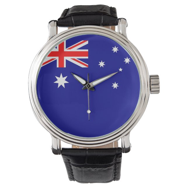 Patriotique, montre spéciale avec Drapeau de l'Aus (devant)