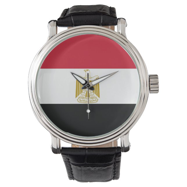 Patriotique, montre spéciale avec Drapeau de l'Egy (devant)