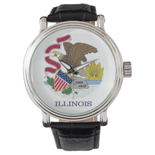 Patriotique, montre spéciale avec drapeau de l'Ill