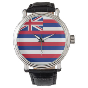 Patriotique, montre spéciale avec Drapeau d'Hawaï