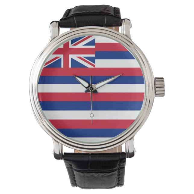 Patriotique, montre spéciale avec Drapeau d'Hawaï (devant)