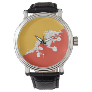 Patriotique, montre spéciale avec drapeau du Bhout