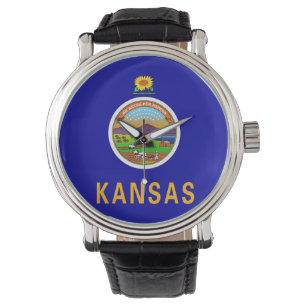 Patriotique, montre spéciale avec drapeau du Kansa