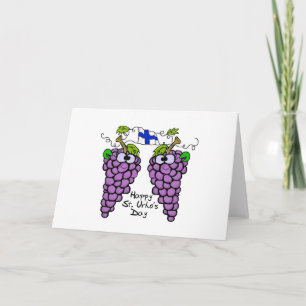 Patriotique Raisins finlandais Carte St. Urho