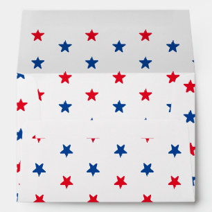 Patriotique Rouge blanc bleu étoiles enveloppe mot