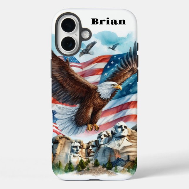 Patriotique USA Drapeau Eagle iPhone / coque ipad (Verso)