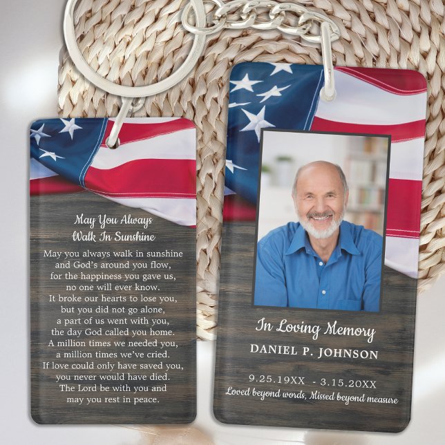 Patriotique USA Drapeau mémorial carte de prière f (Créateur téléchargé)