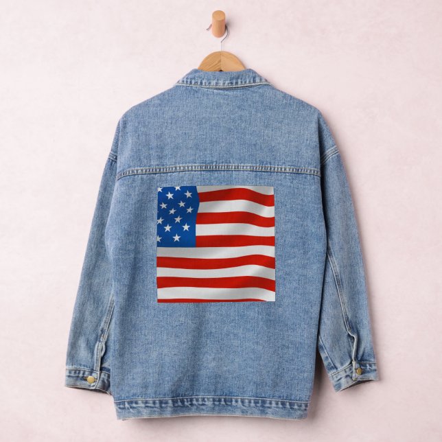PATRIOTIQUE USA FLAG DENIM JACKET (Hangar)